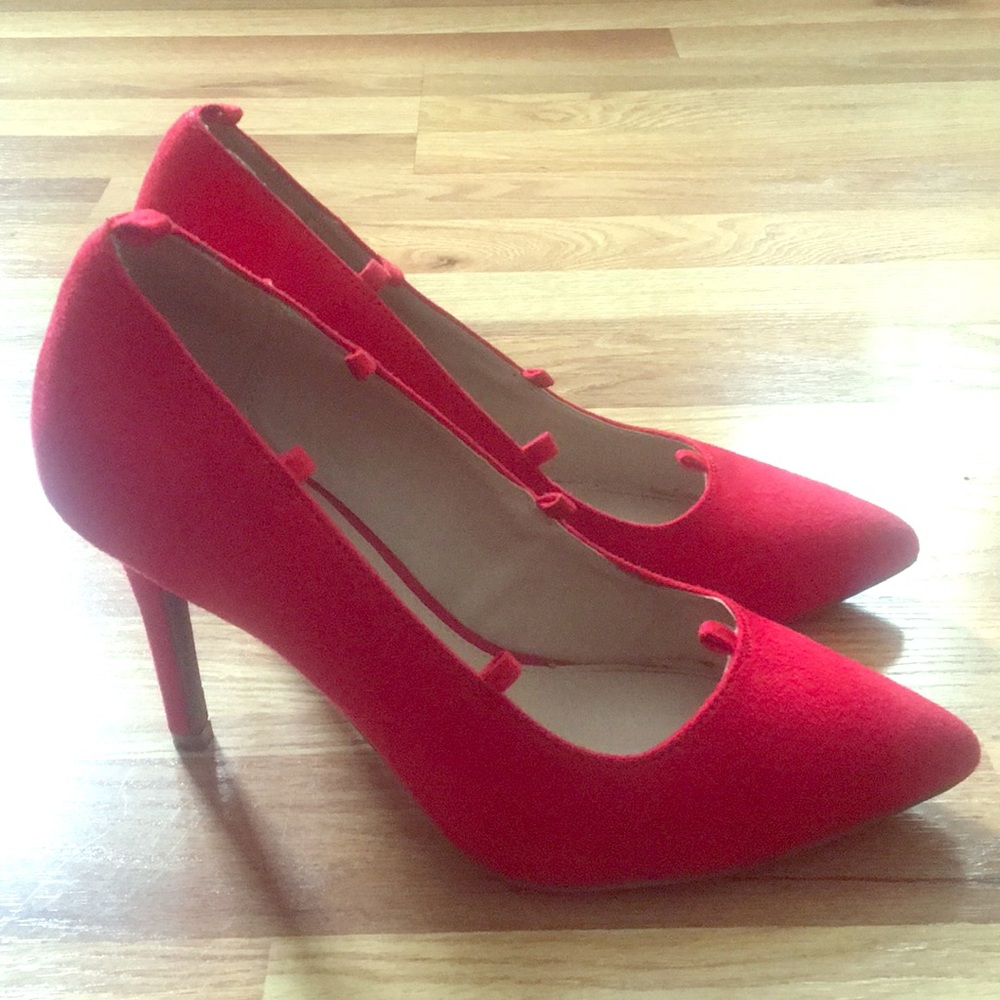 Red Suede Heels